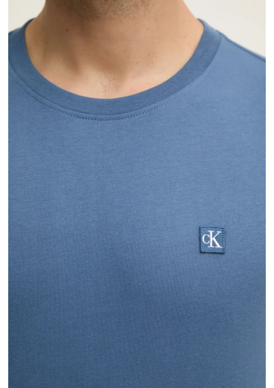 Calvin Klein Jeans t-shirt bawełniany męski kolor niebieski gładki J30J325268