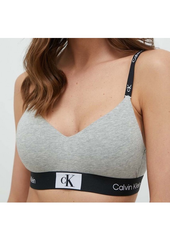 Calvin Klein Underwear biustonosz kolor szary gładki