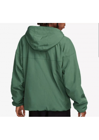 Nike – Zielona zimowa kurtka wiatrówka z tkaniny