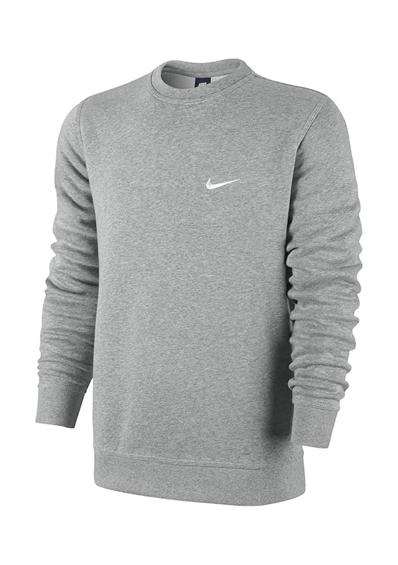 Nike Mens Crew-Neck Sweatshirt Grey/White 611467-063