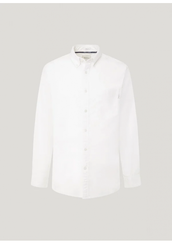 Pepe Jeans koszula bawełniana Prince męska kolor biały regular z kołnierzykiem button-down PM308270