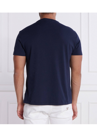 Polo Ralph Lauren – Sports Capsule – Granatowy T-shirt oversize z logo z flagą