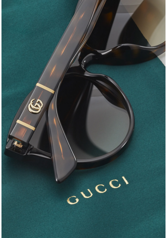 Gucci GG ROUND ACETATE SUNGLASSES - Okulary przeciwsłoneczne