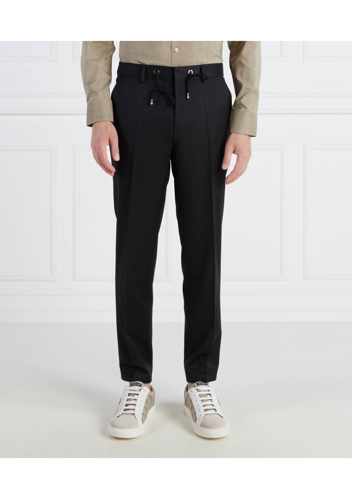 BOSS BLACK Wełniane spodnie H-Genius-DS-B1 Slim Fit