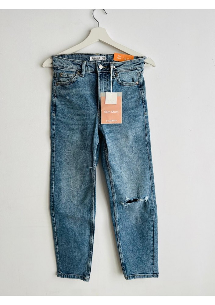 PULL & BEAR slim mom jeansy
