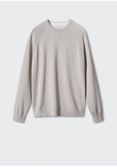 MANGO Sweter z cienkiej dzianiny bawełnianej