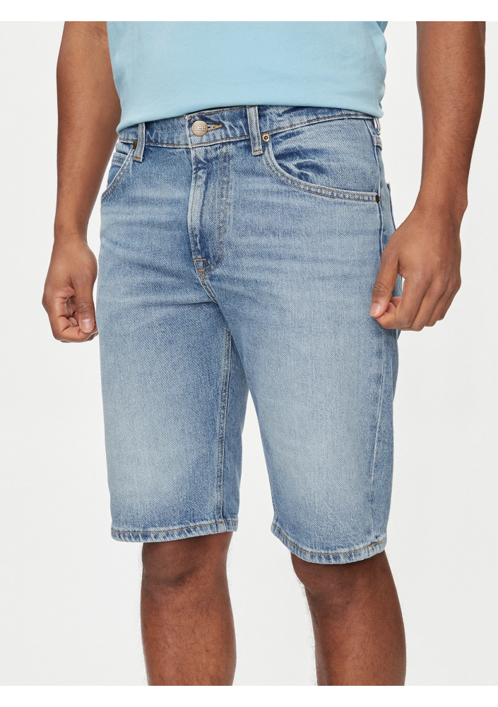 Lee Szorty jeansowe 5 Pocket 112349329 Niebieski Regular Fit