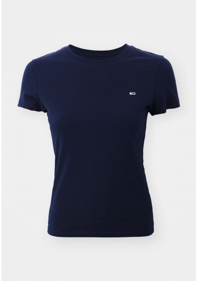 Tommy Jeans T-Shirt DW0DW20459 Granatowy Slim Fit