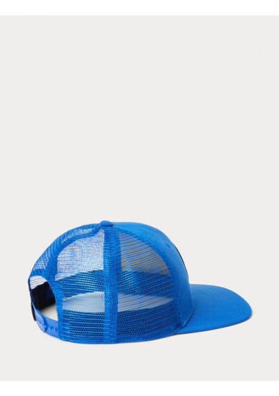 Polo Ralph Lauren Logo-Patch Twill Trucker, Blue Saturn Czapka