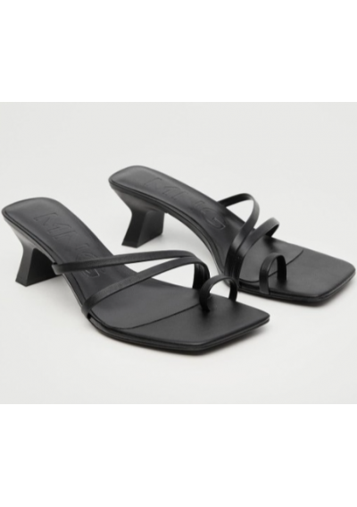 MANGO Czarne, skórzane buty