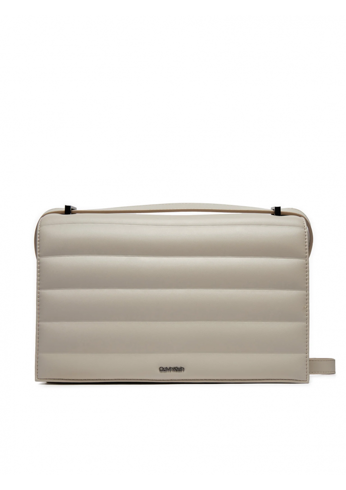 Calvin Klein Torebka Line Quilt Md Conv Shoulder Bag K60K612117 Szary