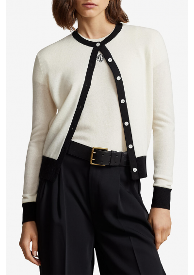 Ralph Lauren Polo Kardigan z kaszmiru Crest