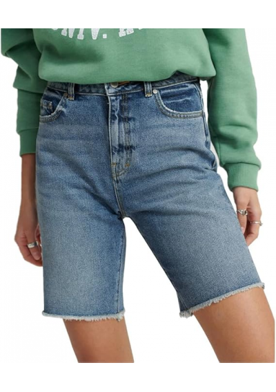 Superdry Bermudy Mid Indigo Authentic 27 Spodnie damskie
