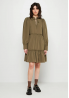 Pieces Dress Brown - Women
