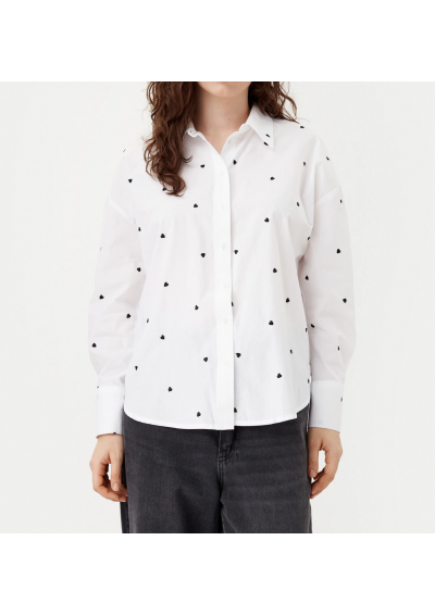 JDY Koszula Nelly 15330490 Biały Loose Fit