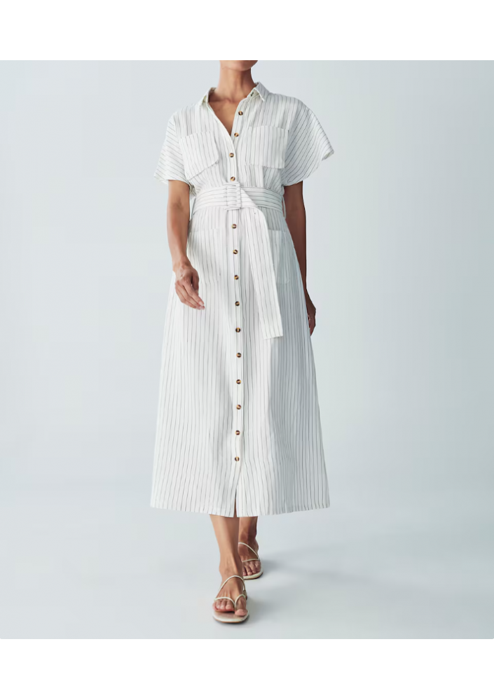 Willa Sukienka koszulowa 'Wichita' w kolorze Biały