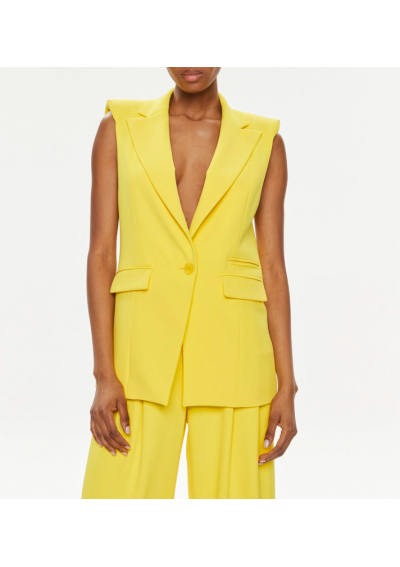 Patrizia Pepe Kamizelka garniturowa 2S1490/A405-Y447 żółta, regularny krój