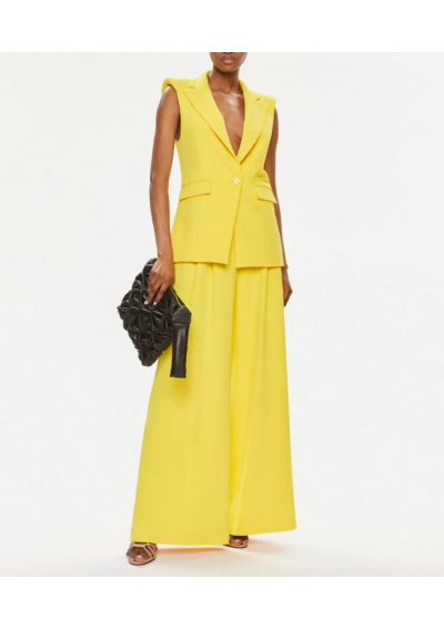 Patrizia Pepe Kamizelka garniturowa 2S1490/A405-Y447 żółta, regularny krój