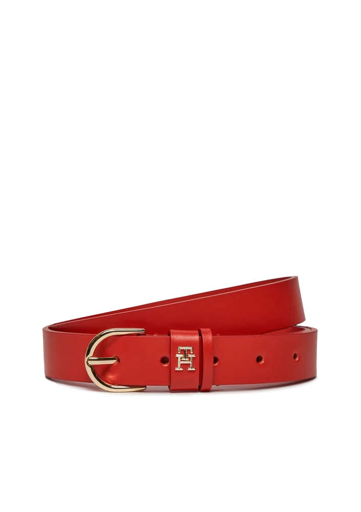 Tommy Hilfiger Pasek Damski Essential Effortless 2.5 AW0AW15766 Czerwony