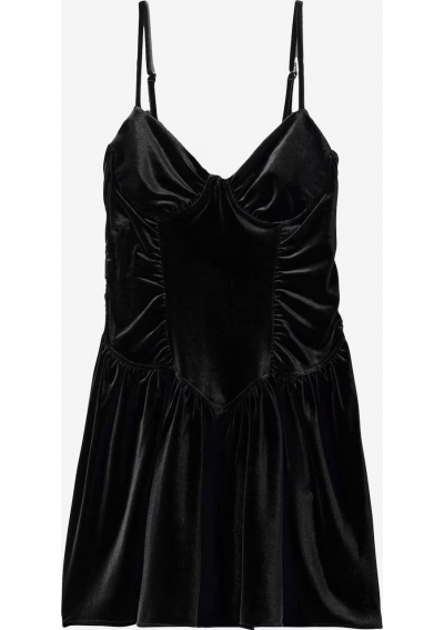 Bershka Sukienka w kolorze czarnym