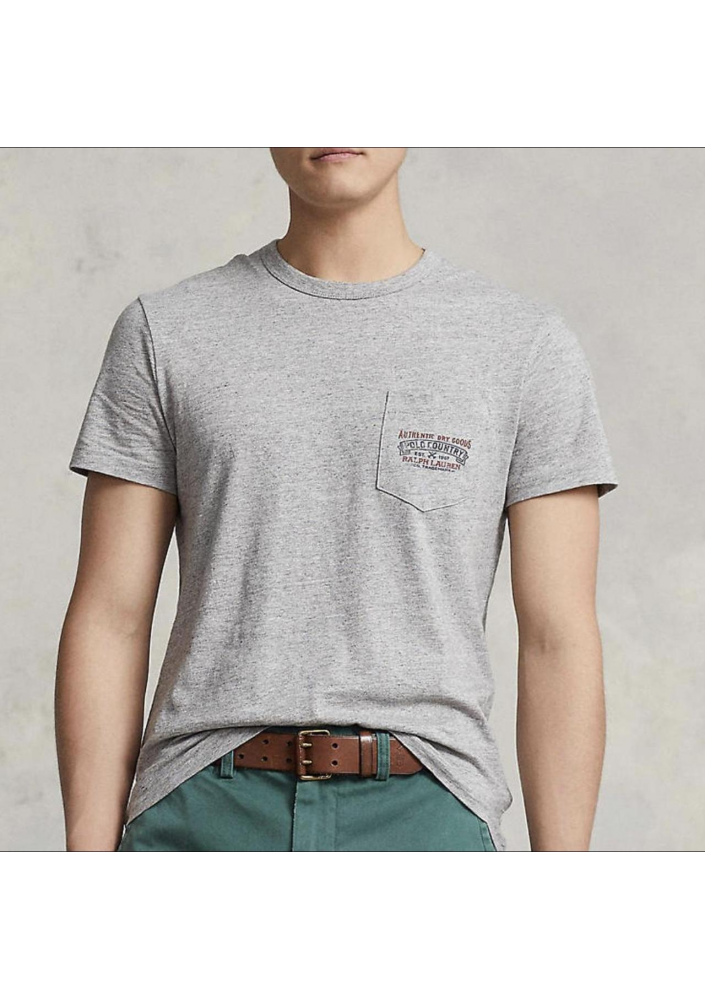 Polo Ralph Lauren Męska Szara Koszulka T-shirt