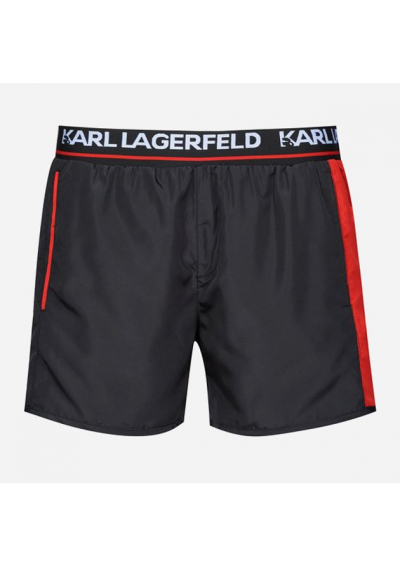 Karl Lagerfeld Szorty plażowe KL21MBS04 Czarne