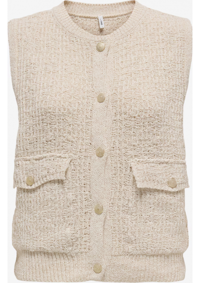 ONLY Kamizelka z dzianiny 'ONLCELESTE' w kolorze Beżowy