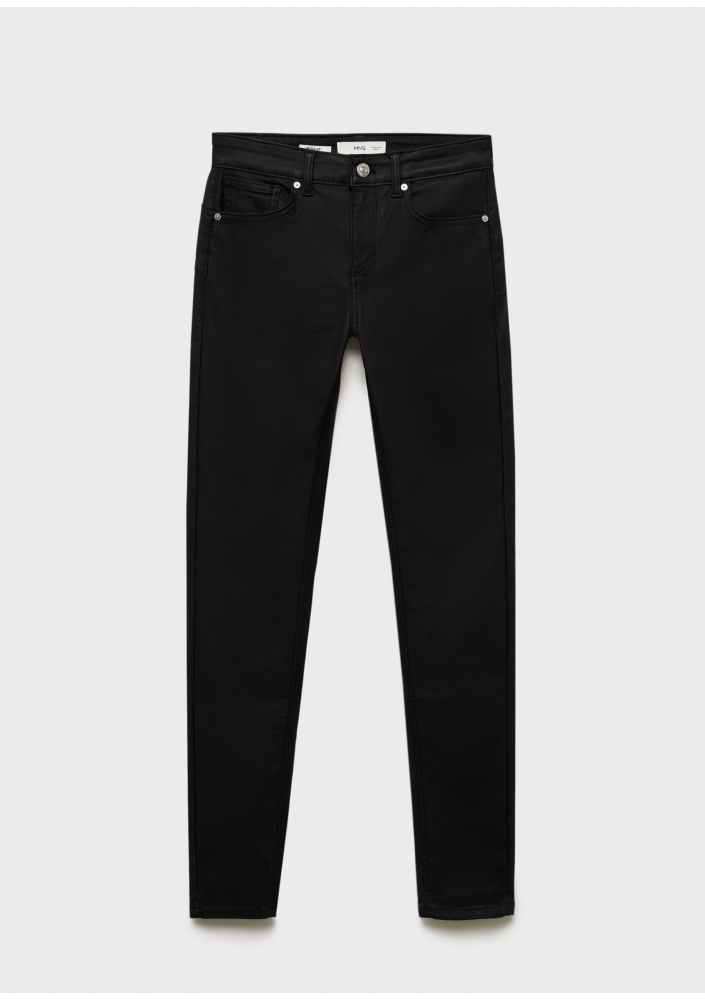 MANGO Woskowane obcisłe jeansy push-up