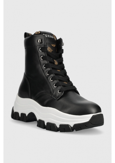Guess workery BISSONN damskie kolor czarny na platformie FL8BIN ELE12