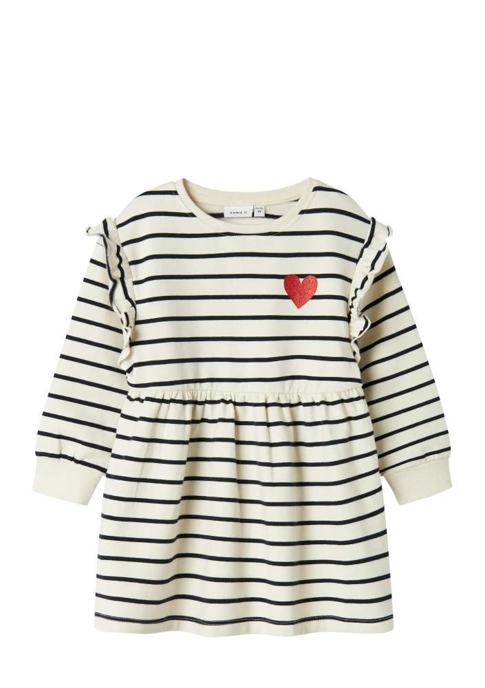 name it NMFTORINA NREG SWE DRESS BRU PB - Sukienka z długim rękawem