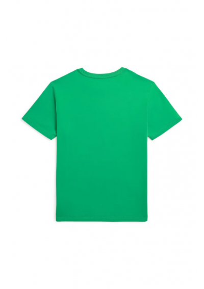 Polo Ralph Lauren t-shirt bawełniany dziecięcy kolor zielony z nadrukiem 323853828042
