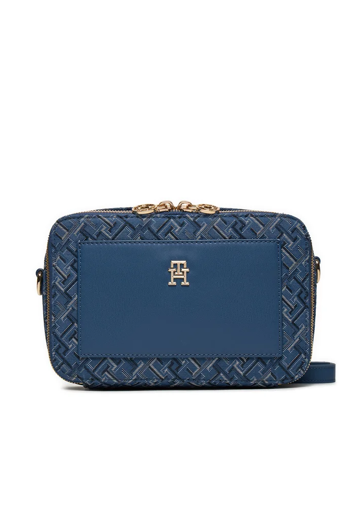 Tommy Hilfiger Torebka Distinct Camera Bag Mono AW0AW16710 Granatowy