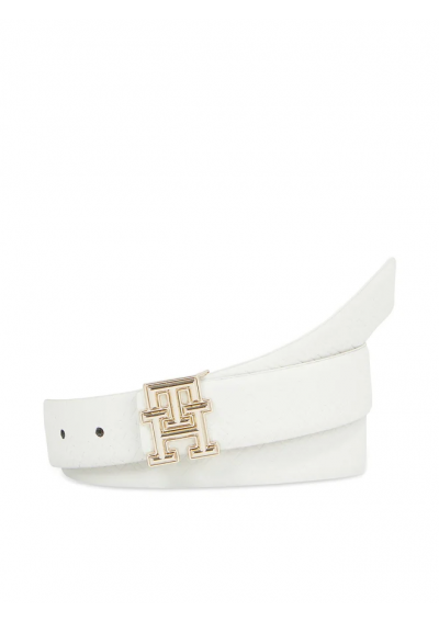 Tommy Hilfiger Pasek Damski Th Logo Bombe Rev 3.0 AW0AW16019 Biały