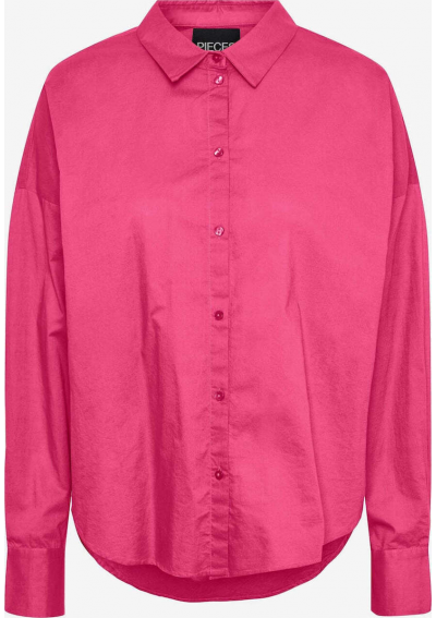 PIECES Koszula damska z długim rękawem w kolorze różowym