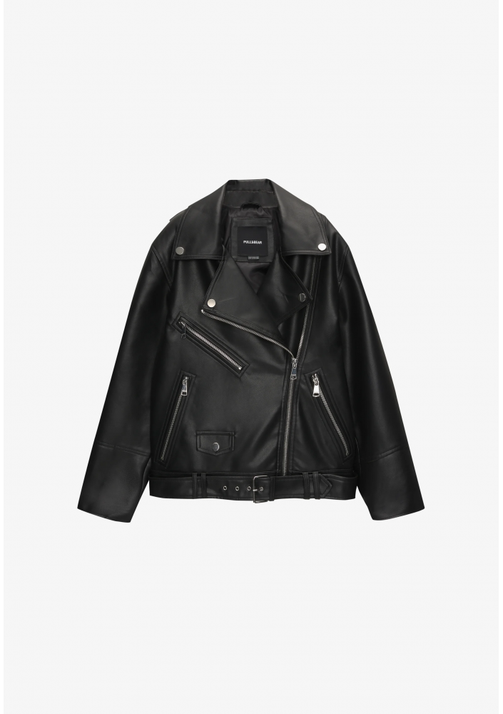 PULL&BEAR Kurtka ze skóry ekologicznej