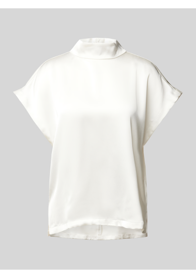 HUGO Bluzka o kroju slim fit ze stójką model ‘Caneli’ - złamany biały