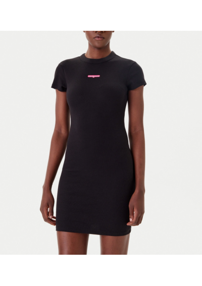 Tommy Jeans Sukienka codzienna Script DW0DW21186 Czarny Slim Fit