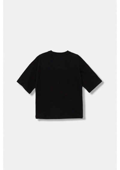 adidas Originals t-shirt bawełniany dziecięcy kolor czarny z nadrukiem JV7777