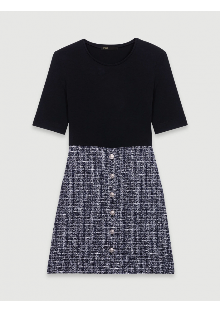 MAJE Sukienka tweedowa