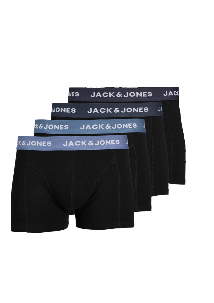 Jack i Jones Bokserki męskie czarne, 4 sztuki