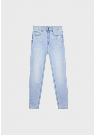 Stradivarius D09 Jeansy skinny super wysoki stan