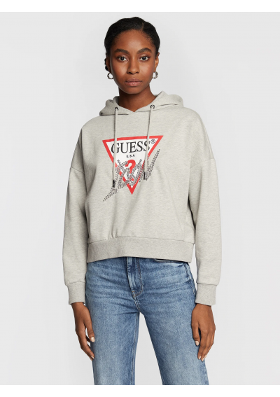 Guess Bluza Icon W2BQ17 KB683 Szara Regular Fit