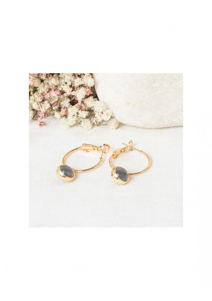 MOONSTONE Kolczyki z labradorytu "VALANA"