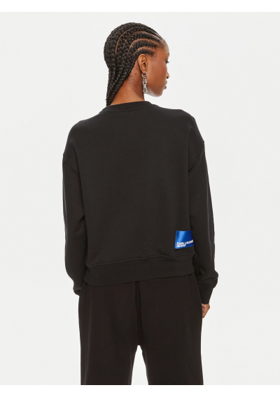Karl Lagerfeld Jeans Bluza 240J1807 Czarny Regular Fit