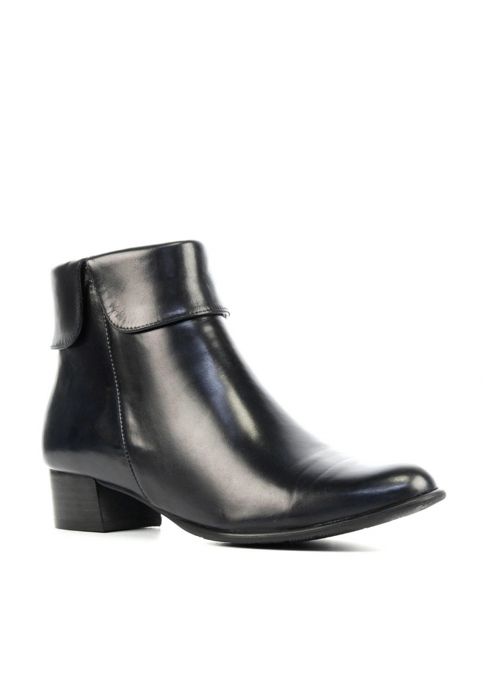 Everybody by BZ Moda 49146 skórzane botki niebieskie