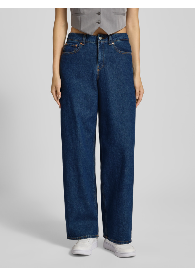 JJXX Jeansy z szerokimi nogawkami i 5 kieszeniami - ciemnoniebieski