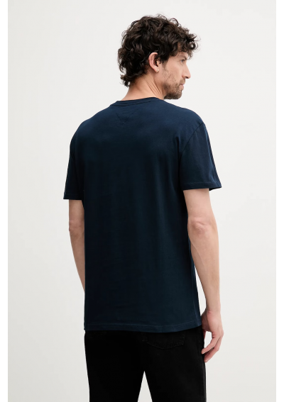 Tommy Jeans t-shirt bawełniany męski kolor granatowy z nadrukiem DM0DM21941