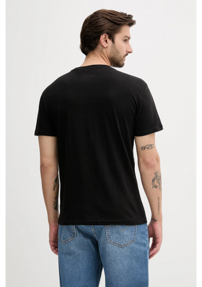 Tommy Jeans t-shirt bawełniany męski kolor czarny z nadrukiem DM0DM21941