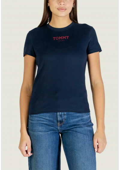 Tommy Jeans t-shirt bawełniany damski kolor granatowy