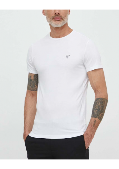 Guess t-shirt CALEB męski kolor biały gładki U97M00 KCD31